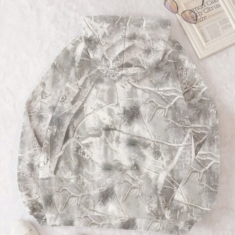 Casual Women's camo print Hooded Sweatshirt - Picture 2 of 6